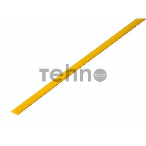 Термоусадочная трубка 3,5/1,75 мм, желтая, упаковка 50 шт. по 1 м | 20-3502 | REXANT