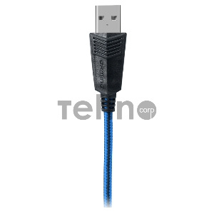 Гарнитура SVEN AP-U980MV, черный-синий (USB, LED, 7.1, 2.2m)