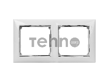 Электроустановочные изделия Legrand Legrand 770492  Рамка 2п Белый/Серебр  Valena