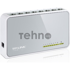 Коммутатор TP-Link SOHO   TL-SF1008D Коммутатор 8-port 10/100M mini Desktop Switch, 8 10/100M RJ45 ports, Plastic case