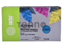 Картридж струйный Cactus 728XL CS-F9J65A желтый (130мл) для HP DJ T730/T830