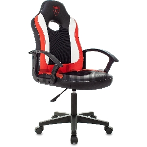 Кресло игровое Zombie 11LT черный/красный текстиль/эко.кожа крестовина пластик