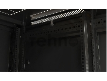 Шкаф телекоммуникационный напольный Hyperline TTB, IP20, 18U, 988х600х600 мм (ВхШхГ), дверь: стекло, боковая панель: сплошная, разборный, цвет: чёрный