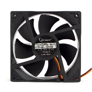 Вентилятор Gembird, 92x92x25, тихий, 3 pin/4pin Molex, провод 30 см
