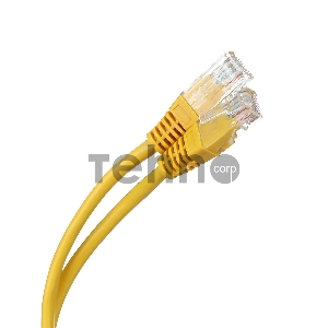 Патчкорд литой Aopen/Qust UTP кат.5е 0,5м желтый 