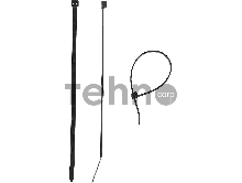 Кабельные стяжки черные КС-Ч1, 3.6 x 370 мм, 100 шт, нейлоновые, ЗУБР Профессионал