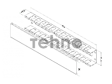 Кабельный органайзер Hyperline CM-2U-MLF-COV 2U шир.:19