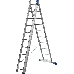 Лестница СИБИН универсальная, трехсекционная со стабилизатором, 10 ступеней [38833-10], фото 1