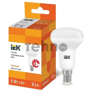 Лампа светодиодная ECO R50 5Вт 3000К тепл. бел. E14 450лм 230-240В ИЭК LLE-R50-5-230-30-E14 Лампа светодиодная ECO R50 5Вт 3000К тепл. бел. E14 450лм 230-240В ИЭК LLE-R50-5-230-30-E14