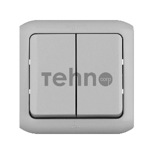 Выключатель 2-кл. ОП Quteo 10А IP44 10АХ сер. Leg 782332