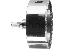 Коронка алмазная ЗУБР 29850-83  ЭКСПЕРТ в сборе по кафелю керамике P60 83мм