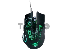 Мышь Qumo  Gremlin M37, проводная, оптическая, 6 кноп., подсв. 4 цв., 1200/1600/2400/3200 dpi, программируемая