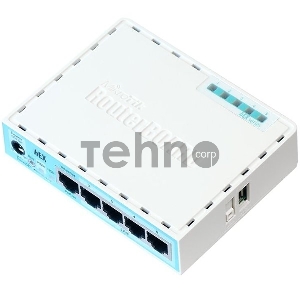 Роутер MikroTik RB750Gr3 hEX (RouterOS L4) with power supply and case 5 port 10/100/1000 гигабитный высокопроизводительный Ethernet