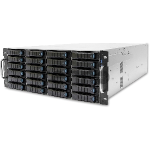 Серверная платформа SB402-VG, 4U, 36xSATA/SAS HS 3,5/2,5 universal bay + 2* 7mm 2.5 rear HS bay, Virgo ( 2xs3647 up to 165W, C622, 12xDDR4 DIMM, 2x10GbE SFP+, LSI 3008 SAS IOC (RAID 0/1/1E/10), dedicated BMC port, AST2500), 12G 24port EOB BP with 3xSFF-86