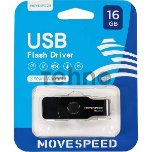 Накопитель USB2.0 16GB Move Speed М4 черный