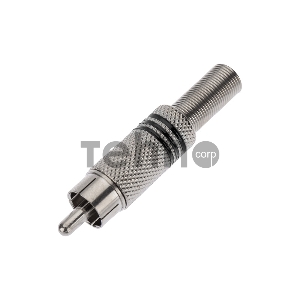 Разъем штекер RCA металл под винт ZN черный/красный PROCONNECT