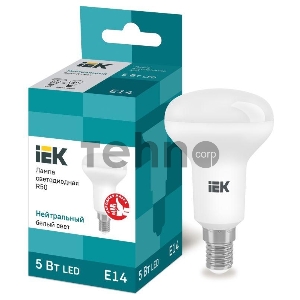 Лампа Iek LLE-R50-5-230-40-E14 светодиодная ECO R50 рефлектор 5Вт 230В 4000К E14 IEK Лампа Iek LLE-R50-5-230-40-E14 светодиодная ECO R50 рефлектор 5Вт 230В 4000К E14 IEK
