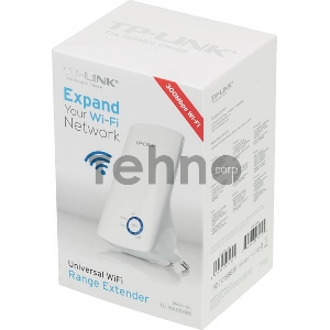 Точка доступа TP-Link TL-WA854RE 300Mbps Wireless N Wall Plugged Range Extender, Atheros, 2T2R, 2.4GHz, 802.11n/g/b, Ranger Extender button, Range extender mode, with internal Antennas,without Ethernet Port