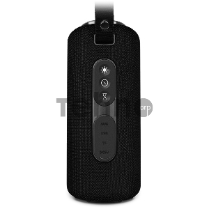 Колонка портативная SVEN PS-275 2.0 чёрные (IPx5, 2x6W, USB, Bluetooth, micro SD, FM, подсветка, 2400 мA)