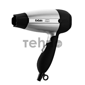 Фен BBK BHD1200 черный/серебро Фен BBK BHD1200 черный/серебро