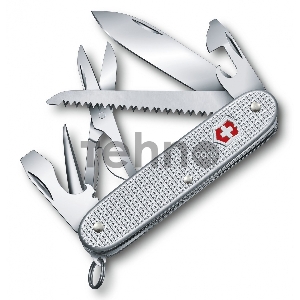 Нож Victorinox Farmer X Alox, 93 мм, 10 функций, алюминиевая рукоять, серебристый