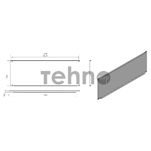 Монтажное оборудование Hyperline BPV-4-RAL9005 Фальш-панель на 4U, цвет черный (RAL 9005)