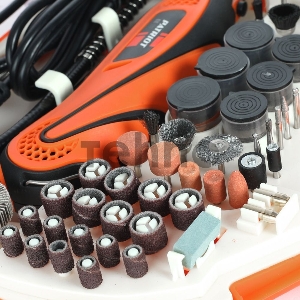 Гравер электрический PATRIOT EE 111 с гибким валом, 140Вт, 210 насадок в комплекте, кейс