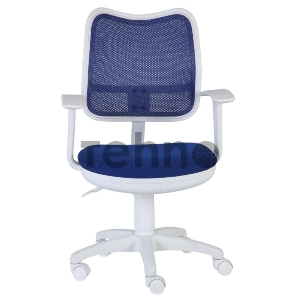 Кресло Бюрократ CH-W797/BL/TW-10 спинка сетка синий сиденье синий TW-10 колеса белый/синий (пластик белый)