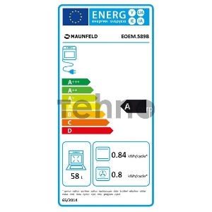 Духовой шкаф электрический Maunfeld EOEM.589B черный/серебристый, встраиваемый