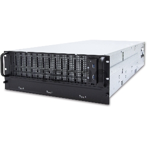 Серверная платформа SB403-VG, 4U, 60xSATA/SAS HS 3,5 bay + 2* 15mm 2.5 rear HS bay, Virgo ( 2xs3647 up to 165W, C622, 12xDDR4 DIMM, 2x10GbE SFP+, LSI 3008 SAS IOC (RAID 0/1/1E/10), dedicated BMC port, AST2500), 3x 12G 20 port EOB BP with 2 x SFF-8643 each