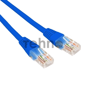 Патч-корд U/UTP, CAT 5e, RJ45-RJ45, 26AWG, ZH нг(А)-HF, синий, 0,5м  REXANT