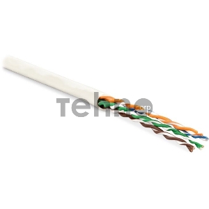 Кабель информационный Hyperline UUTP4-C5E-P24-IN-LSZH-WH-100 кат.5E U/UTP 4X2X24AWG LSZH внутренний 100м белый
