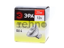 Лампа галогенная ЭРА GU4-MR11-20W-12V-30Cl  (10/200/8400)