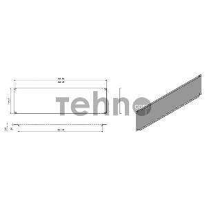 Фальш-панель Hyperline BPV-3-RAL9005 на 3U, цвет черный (RAL 9005)