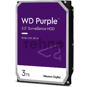 Жесткий диск Western Digital Original SATA-III 3Tb WD30PURZ Video Purple (5400rpm) 64Mb 3.5