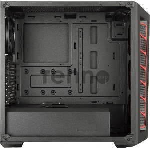 Корпус без БП Cooler Master MasterBox MB511, 2xUSB3.0, 1x120 Fan, w/o PSU, Black, Red Trim, Mesh Front Panel, ATX