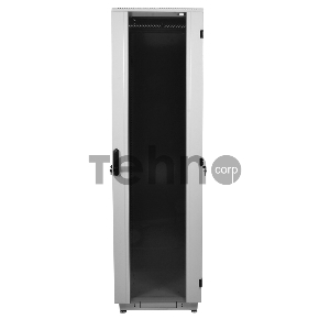 Шкаф телекоммуникационный напольный 42U (800x800) дверь стекло, цвет черный