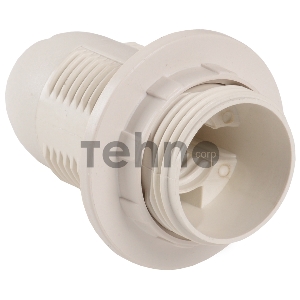 Патрон пластик с кольцом, Е14, белый, индивидуальный пакет, IEK Ппл14-02-К12