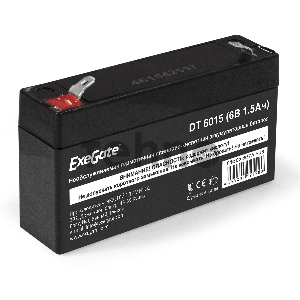 Батарея ExeGate DT 6015 (6V 1.5Ah, клеммы F1) Батарея ExeGate DT 6015 (6V 1.5Ah, клеммы F1)