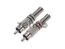 Разъем штекер RCA металл пайка ZN черный/красный PROCONNECT Разъем штекер RCA металл пайка ZN черный/красный PROCONNECT
