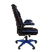 Игровое кресло Chairman game 19 чёрное/синее (ткань полиэстер, пластик, газпатрон 3 кл, ролики, механизм качания), фото 3