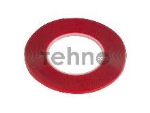Скотч двусторонний прозрачный 3M с красной защитной лентой толщина 1мм ширина 5мм длина 10м