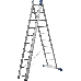 Лестница СИБИН универсальная, трехсекционная со стабилизатором, 10 ступеней [38833-10], фото 2