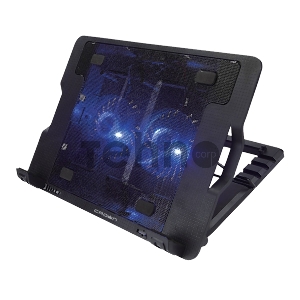 Аксессуар к ноутбуку CROWN  Подставка для ноутбука CMLS-940 (Black) 15,6, 2*Fan,blue light,2*USB