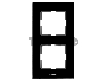 Рамка Panasonic Karre Plus WKTF08123GG-RU 2x вертикальный монтаж стекло черный (упак.:1шт)