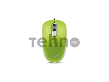 Мышь DX-110, USB, G5, зелёная (green, optical 1000dpi, подходит под обе руки)