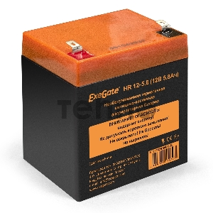 Батарея ExeGate EX285951RUS HR 12-5.8 (12V 5.8Ah 1223W, клеммы F2)