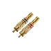 Разъем штекер RCA металл пайка ZN чёрный/красный GOLD PROCONNECT, фото 1