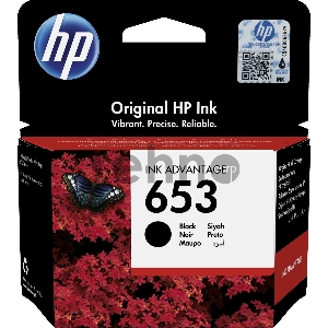 Картридж HP 653 струйный черный (360 стр)