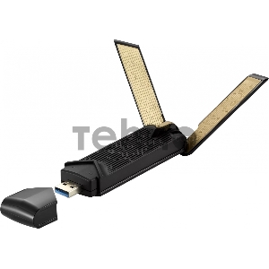 Адаптер ASUS USB-AX56 // WI-FI 802.11ax, 567 + 1201 Mbps USB 3.0 Adapter + внешняя антенна ; 90IG06H0-MO0R00